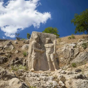 Arsameia Ruins King Antiochos-Herakles handshake stele - Kahta, Adıyaman