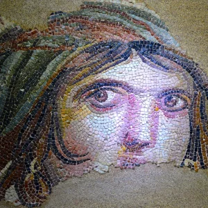 Gypsy Girl mosaic - Gaziantep Zeugma Museum