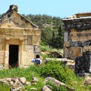The Rock Tombs in Necropolis of Hierapolis