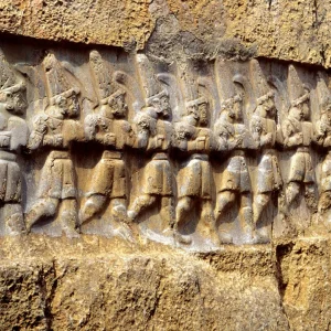 Twelve Gods of Hell Walking Figures in Yazıilikaya - Hattusa