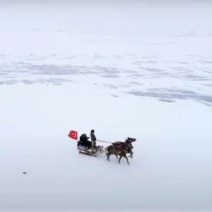 Sleigh on Lake Çıldır - Kars