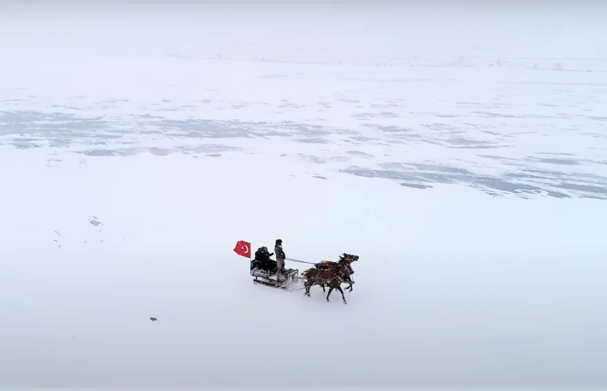 Sleigh on Lake Çıldır - Kars