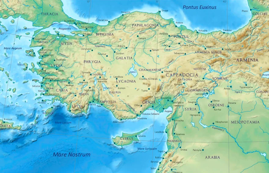 Phrygia Regions in Anatolia